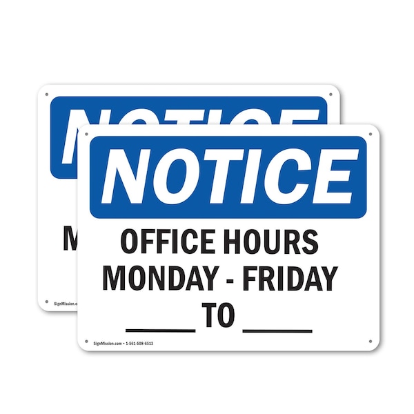 Signmission 10 in W, 7 in H, Plastic OS-2PACK-NS-P-710-L-16946 - main